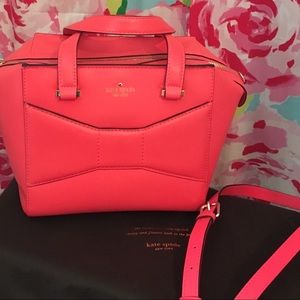 Kate Spade Small Beau Bag in Geranium (pink coral)